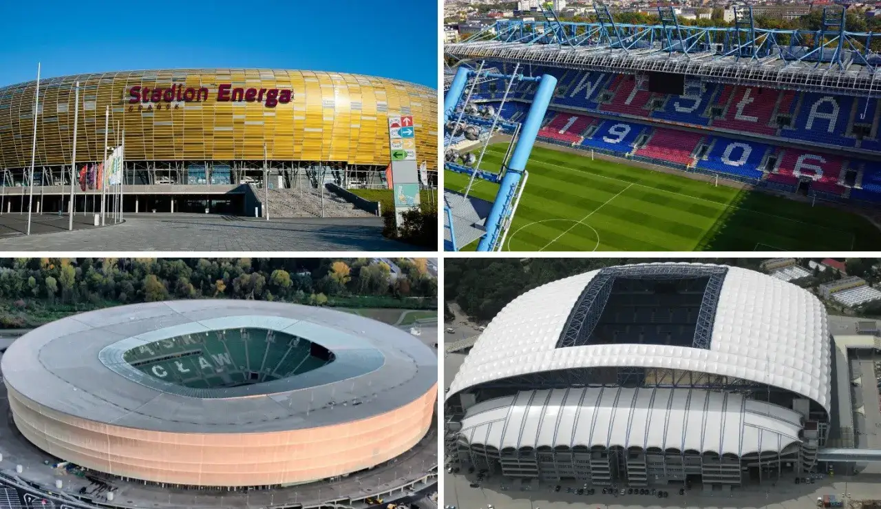 Cztery imponujące obiekty sportowe, w tym Stadion Energa Gdańsk, należą do największych stadionów w Polsce.